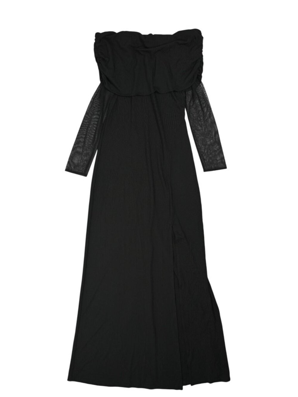 The Kooples Off-The-Shoulder Maxi Dress In Black